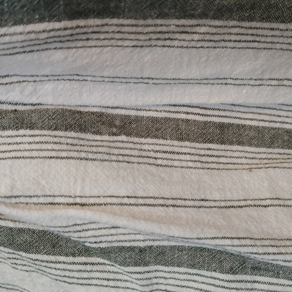 Anthropologie Beachgoer Women's 12 White and Green Striped Shorts - Picture 4 of 8